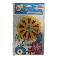 C-FDPT6688  8Pc Flower Invite Cards