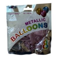 C-BL855  8Pc Metallic Pink Balloons