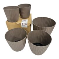 C-FP500Mocca  Mueller 5Pc Flower Pot