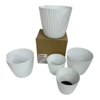 C-FP500White  Mueller 5Pc Flower Pot