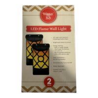 C-Flameled  2Pc Solar Led Flame Wall Light