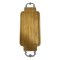 C-PLATSILHANDLE   21.5"x8.25" Bamboo Tray